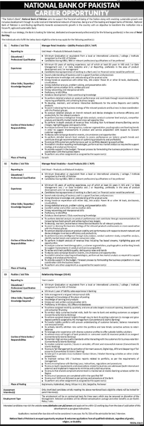 National Bank of Pakistan Jobs 2026 Apply