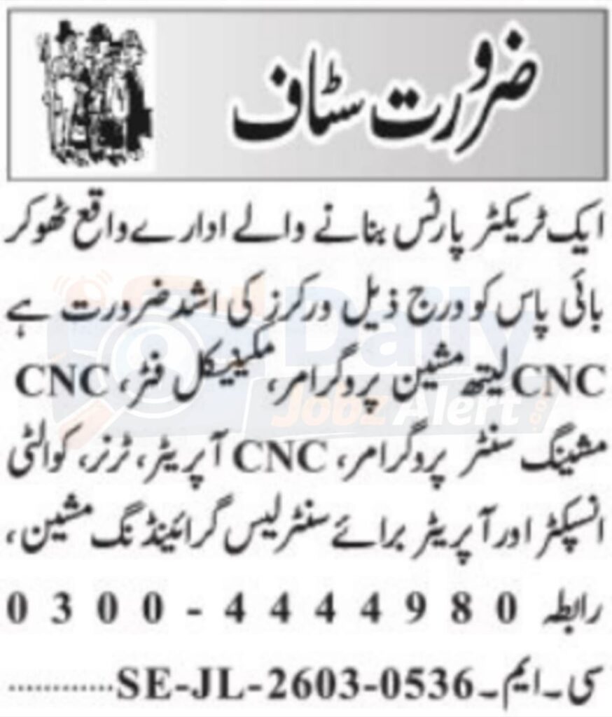 Quality Inspector Jobs in Lahore 2026 Apply now