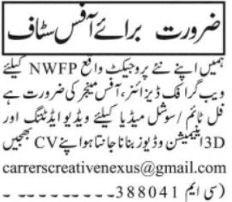 Web Graphic Designer Jobs in Peshawar 2026 Apply Online