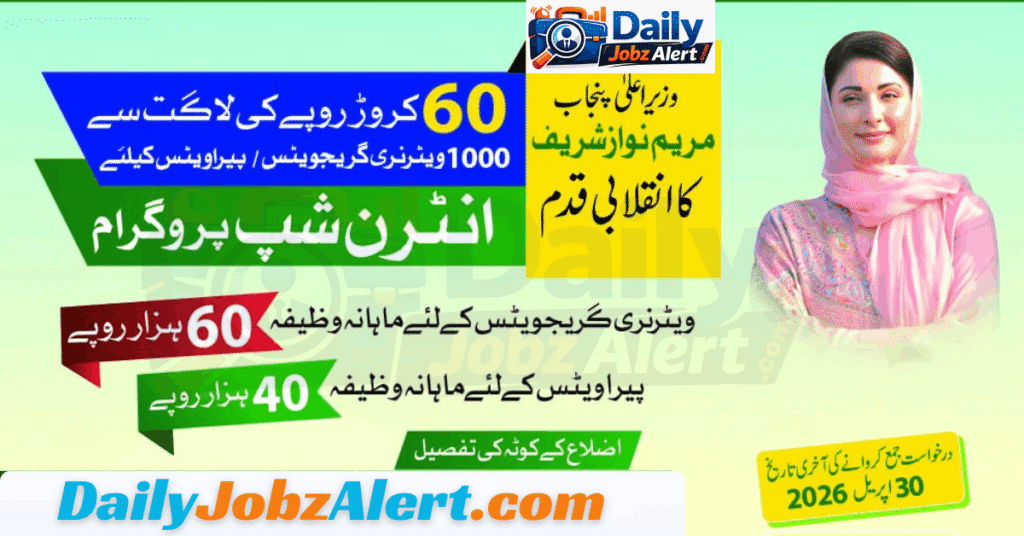 CM of Punjab Maryam Nawaz Sharif Internship Program 2026 - Apply Online