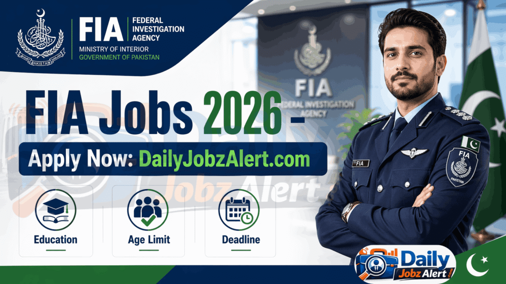 FIA Jobs 2026 in Pakistan apply online