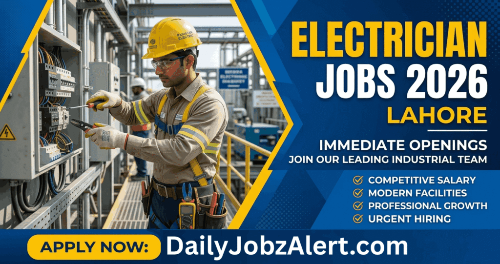 Electrician Jobs in Lahore 2026 apply now