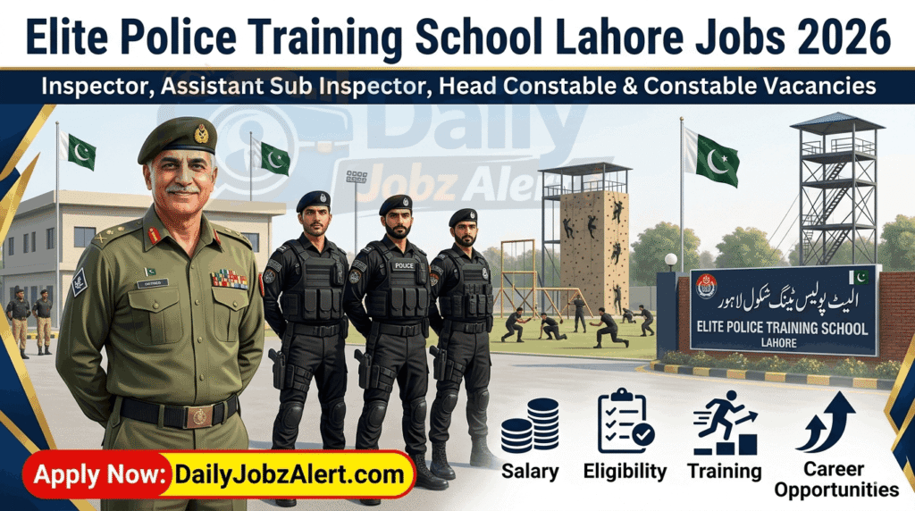 Elite Police Training School Lahore Jobs 2026 Apply