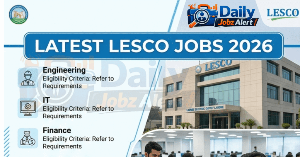 LESCO Jobs 2026 in Lahore apply online