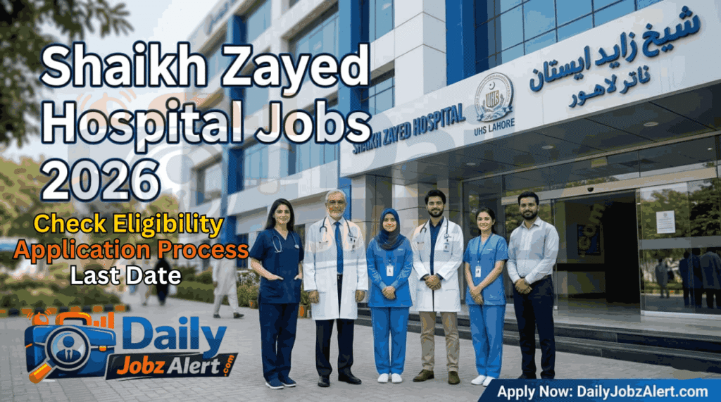 Shaikh Zayed Hospital Lahore Jobs 2026 apply online